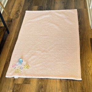 Baby Connection Pastel Blanket Lovey Plush Butterfly Flowers Pink Blue Yellow